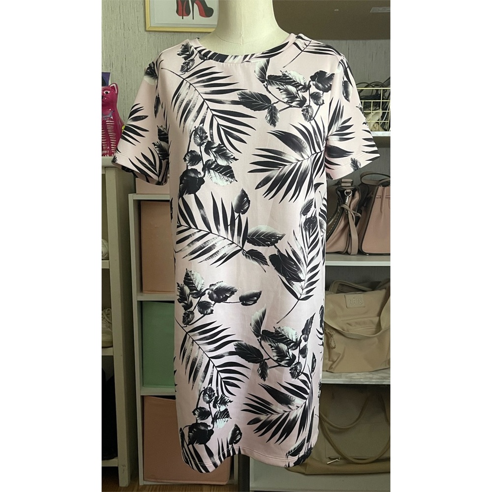 Forever 21 Pink Dress With Leaf Print